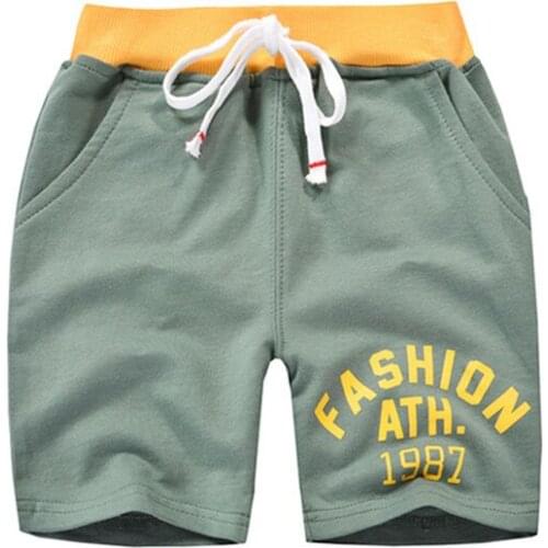 Boy Teenager Shorts Summer Children Cotton Casual Panties Toddler Letter Printed Beach Short Sports Pants Girls Baby 2-8 Y