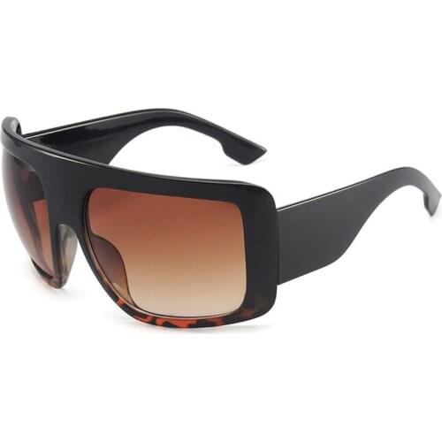 Big Frame Sunglasses Women Oculos Oversized Windproof Sun Glasses Ladies Eyeglasses Shades Female Clear Lens Gafas UV400