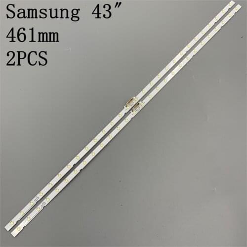 2 pcs LED Backlight strip 28 lamp for Samsung 43"TV UE43NU7100U AOT_43_NU7100F_2X28_3030C BN44-00947A
