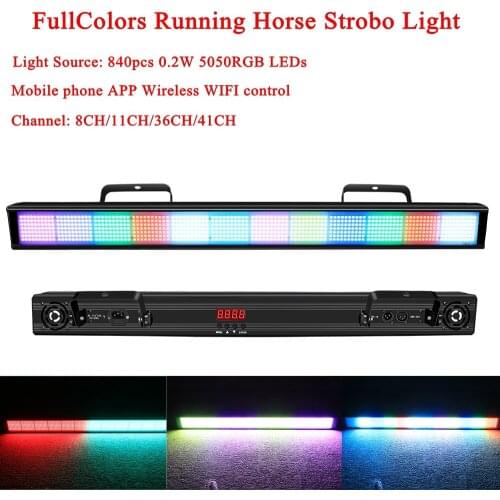 Full Colors Running Horse 840Pcs LEDs RGB Wall Washer Light DMX512 DJ Disco Party Cafe Music Decoration Stage Lightings Effect