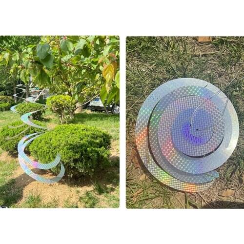 Tape Scares Bird Ribbon Tapes Repellent Control Scare Device Laser Reflective Bird Drive Hanging Spiral Reflector Anti Bird