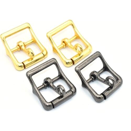 Gold Locking Pin Buckle Slide Adjuster Buckles Leather Belt Buckle Backpack Buckles For Handbag Webbing Hardware Leather
