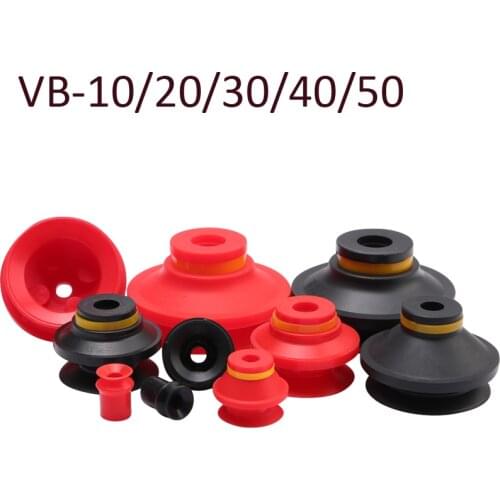 10PCS Vacuum Sucker VB-10 20 30 40 50 Industrial Vacuum Chuck Manipulator Accessories VMECA Series Red Black Suction Cups