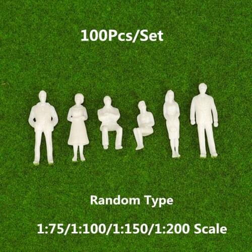 100Pcs/Set 1:75/1:100/1:150/1:200 Scale Figures Model for Sand Table Architectural Model Random Type