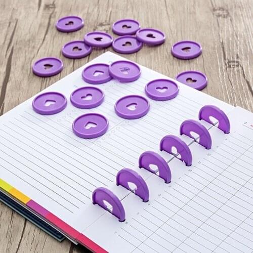 100PCS Mushroom Hole Plastic Binding Rings Notepad Binding Discs Ring Binder Notebook Discs Binding Office Learning Supplie