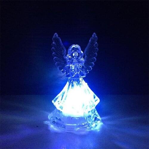 100pcs Romantic LED Colorful Changing Lights Transparent Angel Night Light Lamp Kids Birthday Gift Party Decoration