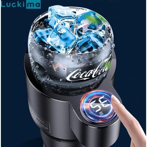 12V Car Heating Cup Smart Touch LCD Display Thermos Water Bottle Electric Refrigeration Cooler for Cola Drink Beer Milk Coffee