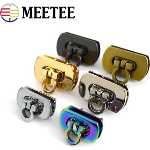 2/4pcs 30x17/25x13mm Handbag Bag Locks Buckle Fashion Twist Turn Lock Snaps For DIY Replacement Bags Purse Clasp Closure KY809