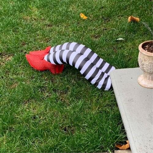 2PCS Halloween Witch Legs Yard Stake Halloween Yard Decor Wicked Witch Legs Prop Halloween Decoration for Outdoor and Indoor
