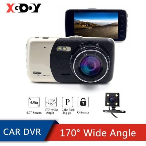 Xgody 4 Inch Car Camera Car Dvr Video Hd Driving Recorder 1080p Rear View Hd G Sensor Portable Recording Dash Cam Dashcam