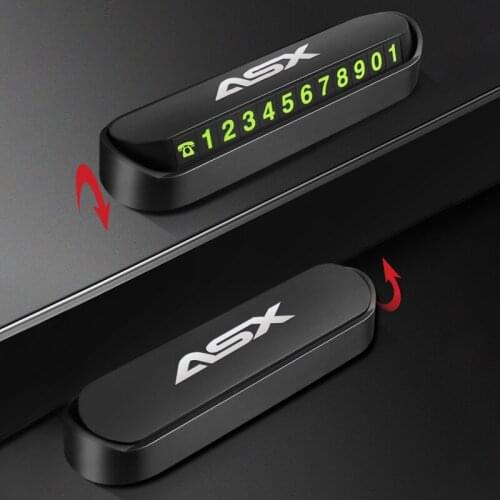Car Temporary Stop Sign Parking Card Telephone Number Card Plate for Mitsubishi ASX Accessories