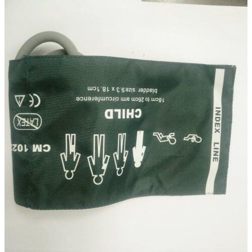 Free Shipping kmtkeramed Reusable Blood Pressure Cuffs,Pediatric size, ,Limb cir.=18~26cm,TWO-tube,TPU Bladder