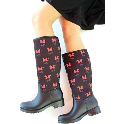 Ç20215Siyah Pink Potin Black Women Boots Ç20215