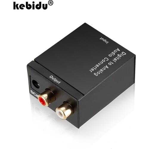 Digital to Analog Audio Converter 2*RCA Amplifier Decoder Optical Fiber Coaxial Signal to Analog DAC SPDIF Stereo 3.5MM Jack