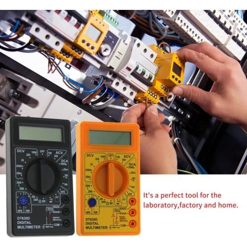 DT-830D Mini Pocket Digital Multimeter 1999 Counts AC/DC Volt Amp Ohm Diode hFE Continuity Tester Ammeter Voltmeter Ohmmeter