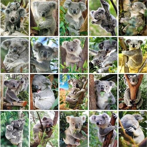 Evershine Diamond Painting Koala Full Square Diamond Embroidery Animals Cross Stitch Kit Mosaic Rhinestone Valentines Day Gift