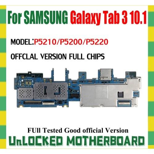 Original Unlocked For Samsung Galaxy Tab 3 10.1 P5210 P5200 WIFI version Motherboard Logic Mother board Circuit Board MB Plate