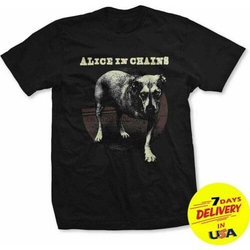 Alice In Chains Three Legged Dog Shirt Tee S-5XL T-Shirts Black Cotton Full Size