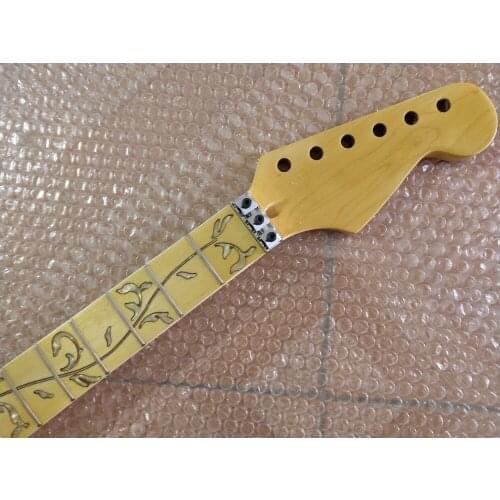 Guitar Neck for ST Replacement 24 Fret Maple maple fingerboard Gloss Finish