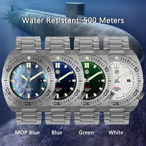 San Martin Diver Watch Men Mechanical Watches Automatic Sapphire Waterproof 500m Luminous Stainless Steel Limited Edition