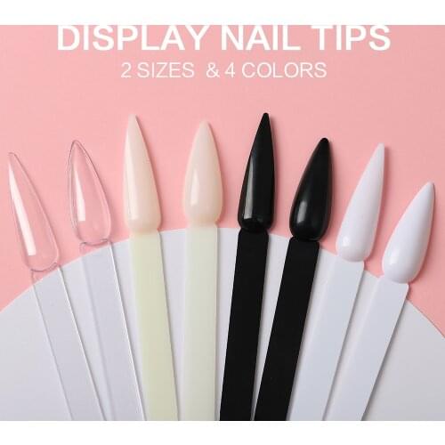 40/50/240pcs Color Polish Card False Nail Tips Fan Transparent White Fake Nail Nail Art Acrylic Practice Display Design Tools