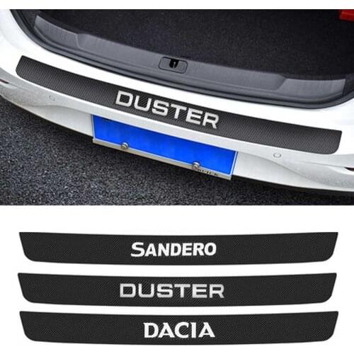 Car Rear Bumper Load Edge Protector Stickers For Renault Dacia Duster Logan Sandero Auto Trunk Guard Plate Decoration Decals