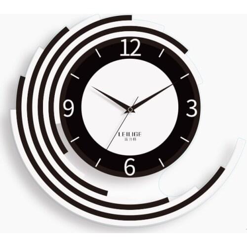 Nordic White Wall Clock Silent Modern Design Simple Creative Wall Watch Quartz Unique Large Relojes Pared Home Decoration EB50WC