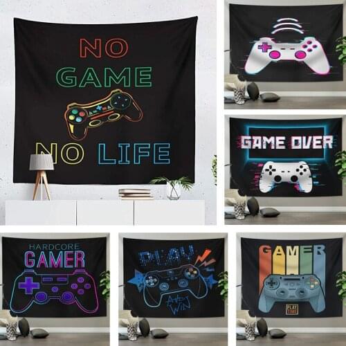 Game handle Tapestry Wall Hanging Tapestries Funny Cartoon Bedroom Blanket Living Room Sky Carpet Dorm Tapestries Home Decor 1pc