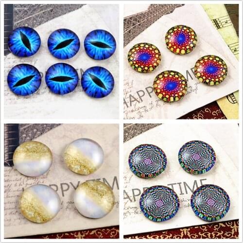 New Fashion 20pcs 12mm Handmade Photo Glass Cabochons E4-61