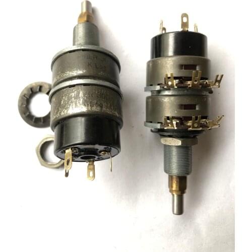 Original new 100% two sets of single potentiometer with two sets switch 500K 250V-2A handle length 39mm