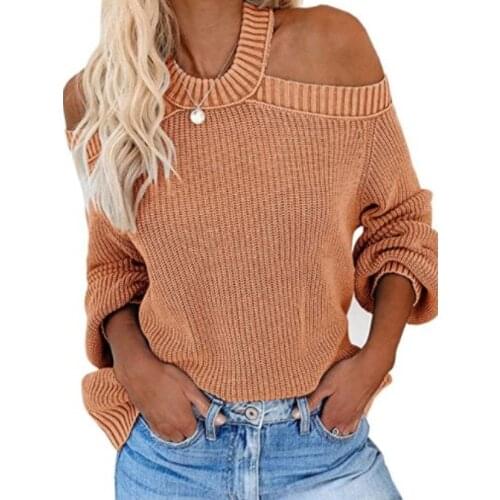 2021 Autumn And Winter New Womens Sweater Sexy Open Back Sweater Hollow Open Back Knitted Pullover Autumn Fashion Sweater