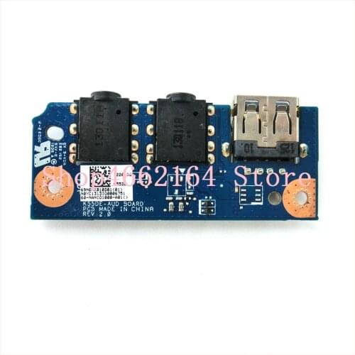 K55DE IO Board For ASUS K55D K55DE K55N K55DR Laptop Dual Audio Port USB Card AUD Board REV : 2.0 100% Tested Working