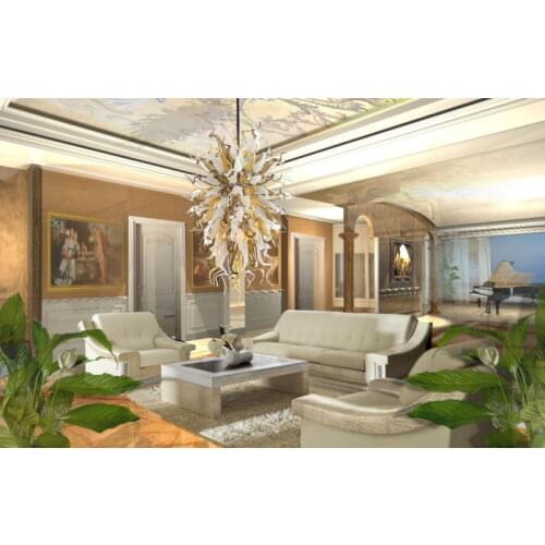 AC 110V 120V 220V 240V Customized Colored Mouth Blown Borosilicate Pendant Lamps Multi Color Blown Glass Chain Pendant Lamps