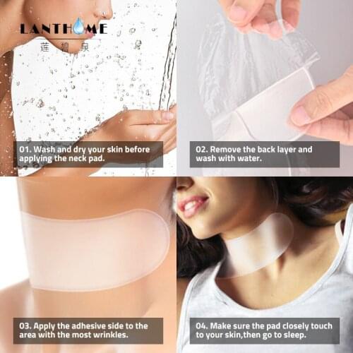 Anti Wrinkle Silicone Pads Care Neck Care Pad Reusable Medical Massager Neck Firming Wrinkle Treatment Prevention Skin Care