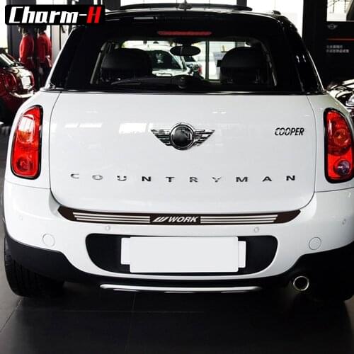 Car Styling rear bumper Trunk load edge Protector guard vinyl decal sticker for MINI Cooper countryman R60 2010-2016 Accessories