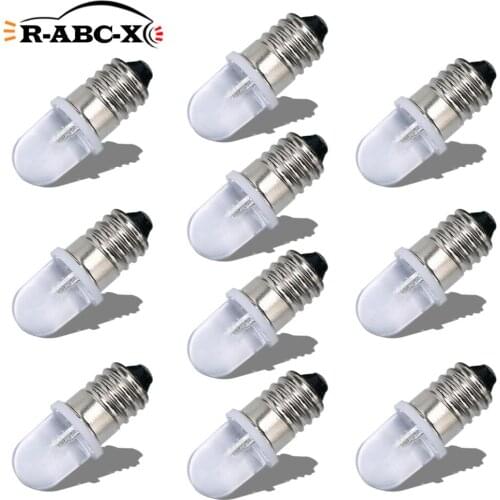 RUIANDSION 10 Pcs E10 F5 AC 220V-230V Led Bulb 6000K 4300K Warm White Crystal Lamp Replacement Screw Lights Domestic Non-Polar