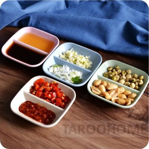 1pc Creative Home Colored Plate Dessert Plate Flavored Dish Japanese Tableware Plastic Tray
