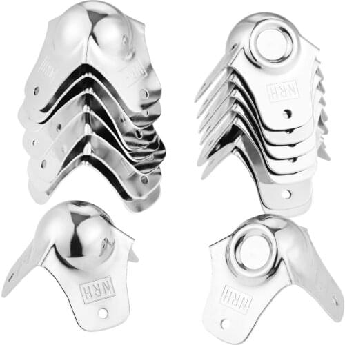 8PC Metal Protective Corners For Boxes Furniture Craft Corner Bracket Cover Guard Protector For Wood Case Industrial Air Bag