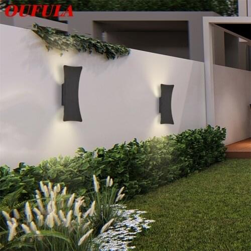OUFULA Outdoor Wall Sconce Patio Black Wall Lights 220V 110V Waterproof IP65 Decorative For Home Porch Balcony Courtyard Villa