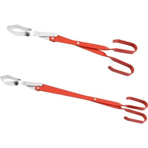 Outdoor Barbecue Carbon Tongs Aluminum Garbage Tongs Camping Tool Durable Charcoal Tongs Safety BBQ Food Tool Two Size Liberal