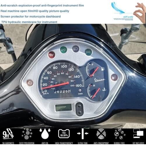 Motorcycle Cluster Scratch Protection Film Dashboard Screen Protector Sticker For Vespa Primavera150 Sprint125 GTS300 2014-2017