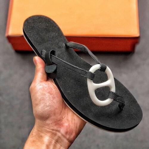 Women Slipeprs Summer 2020 Fashoin Fashon Pig nose H Brand Sandals Women Jelly SlippersCasual Slids Beach Flip Flop Slippers 44