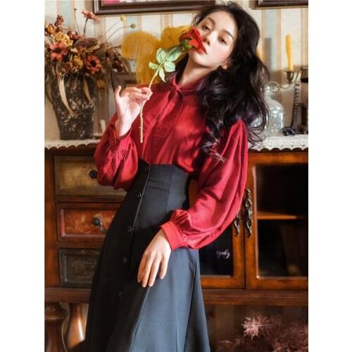 2020 new fashion womens clothing 2 piece outfits for women lantern Sleeve Vintage