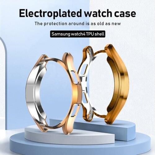 1pcs Watch Protective Case For Samsung Galaxy Watch4 Classic TPU Hollow Soft Rubber Case Electroplating Case Variety Color Style