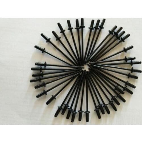 10-100pc Aluminum Blind Rivets Rivets Dome Head Open End Black M2.4 /3.2/4/5