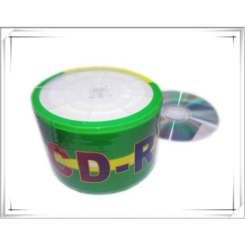 12cm High quality unmarked printable empty / blank record CD disc / disk for CD-R 700MB 12X-52X 50PCS