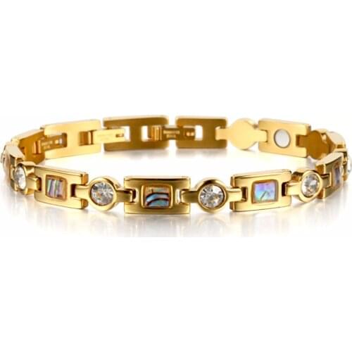 Bio Energy Bracelet with 3 Smart Buckles Magnet Bracelet Health Care Elements Gold Bracelets For Women Girlfriend Gift