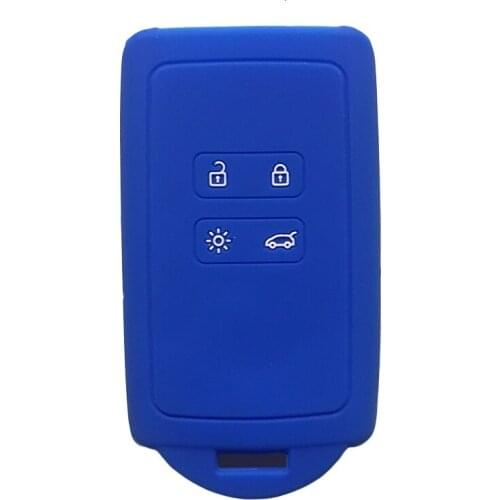 For Renault KOLEOS Kadjar Arkana 2017 For Samsung QM5 4 Button Rubber Car Key Case Cover Card Smart Key Shell Set