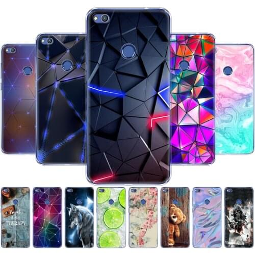 Cover phone case for huawei P9 LITE 2017 P8 LITE 2017 soft tpu silicon back cover 360 full protective transparent coque