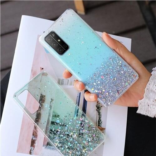 Fashion Glitter Case For Samsung Galaxy S20 Plus Ultra S10 Lite S10E S9 S8 J4 J6 Plus J2 J5 J7 Prime Case Transparent Cover
